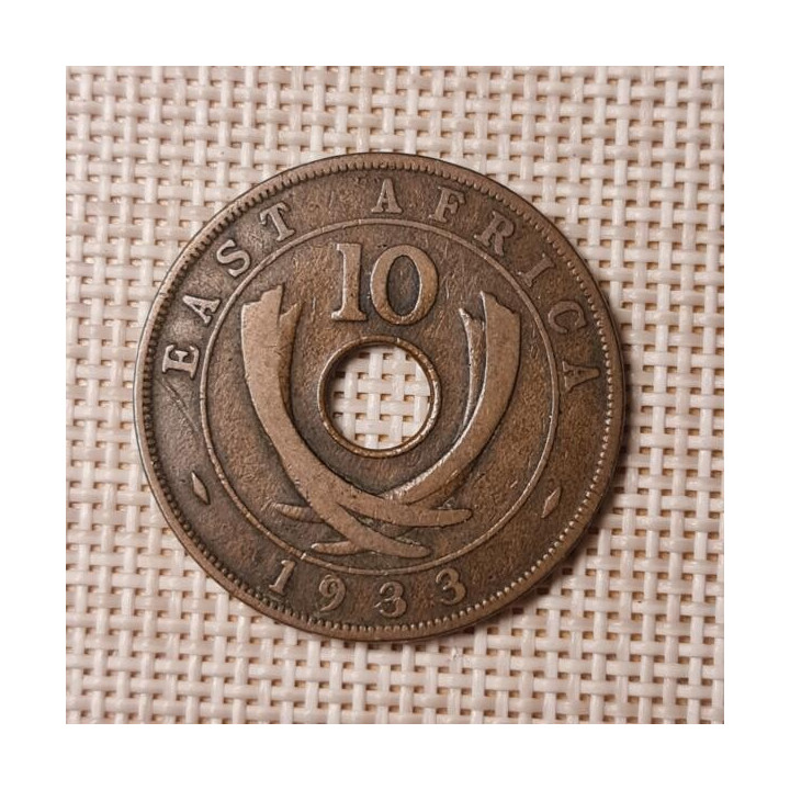 British East Africa 10 Cents 1933 KM-19 VF