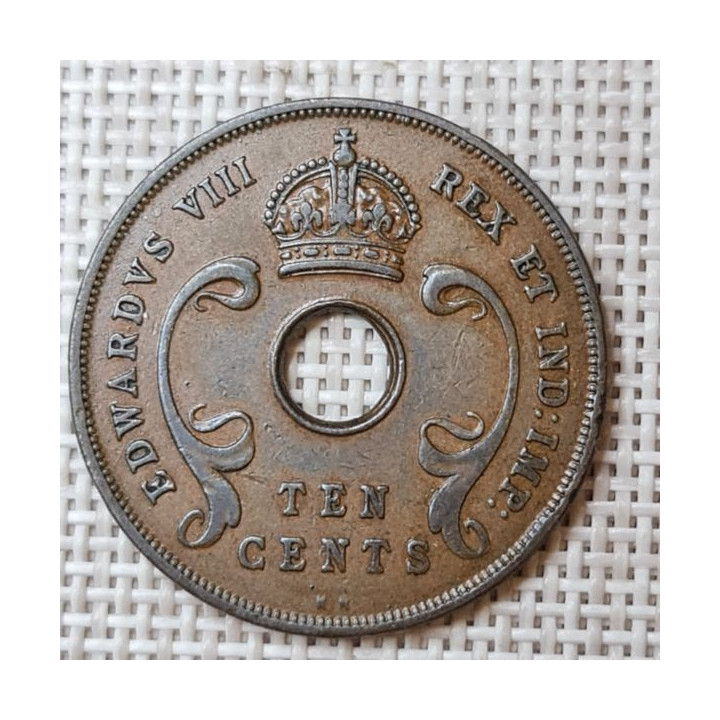 British East Africa 10 Cents 1936 KM-24 VF