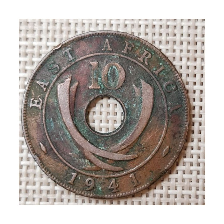 British East Africa 10 Cents 1941 KM-26 VF