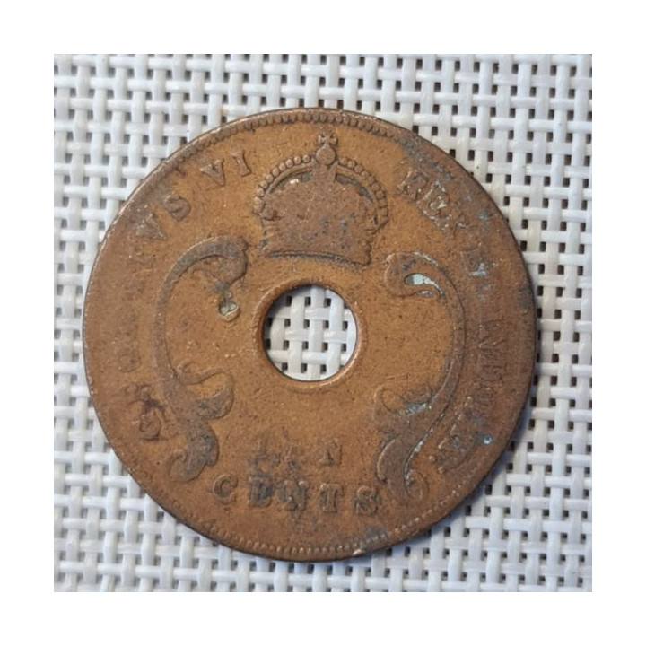 British East Africa 10 Cents 1942 KM-26 VF