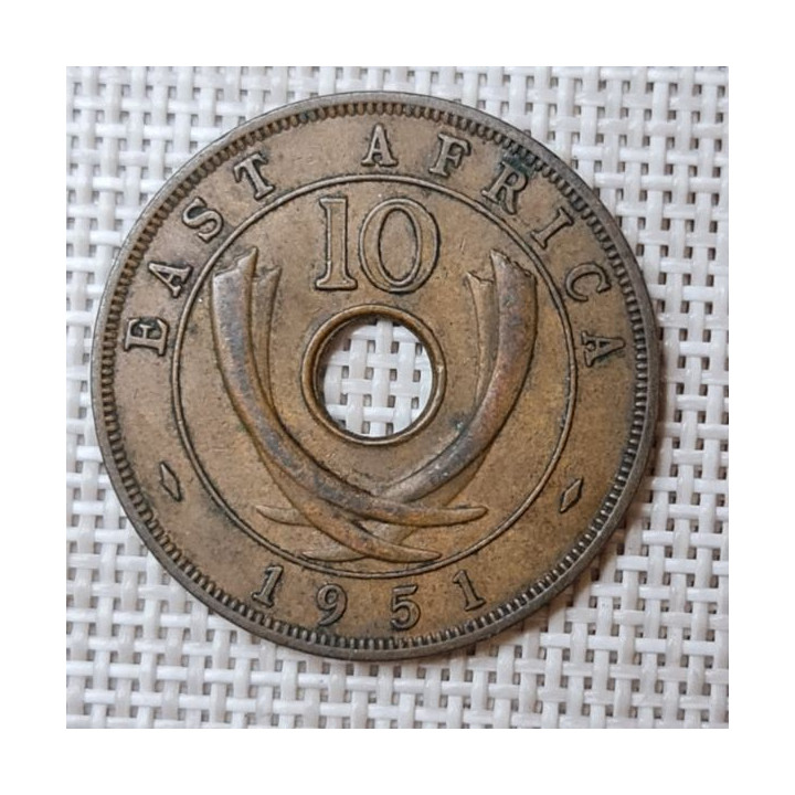 British East Africa 10 Cents 1951 KM-34 VF