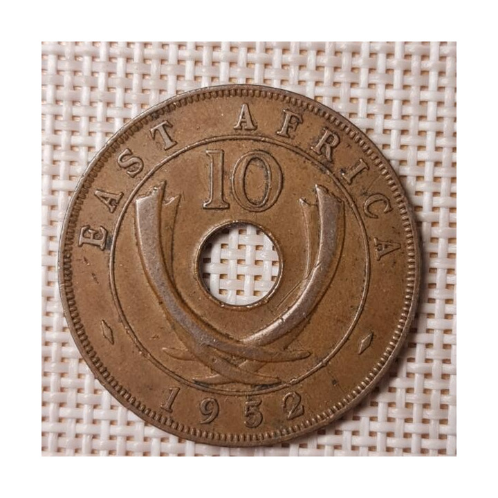 British East Africa 10 Cents 1952 KM-34 VF