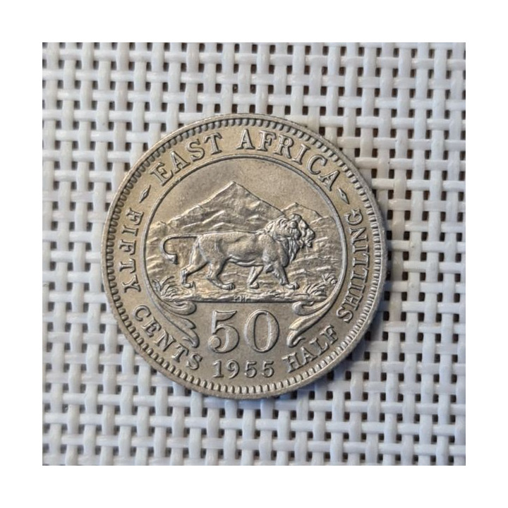British East Africa 50 Cents 1955 KM-36 XF