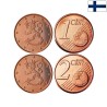 Finland 1 & 2 Euro Cents 2005 UNC