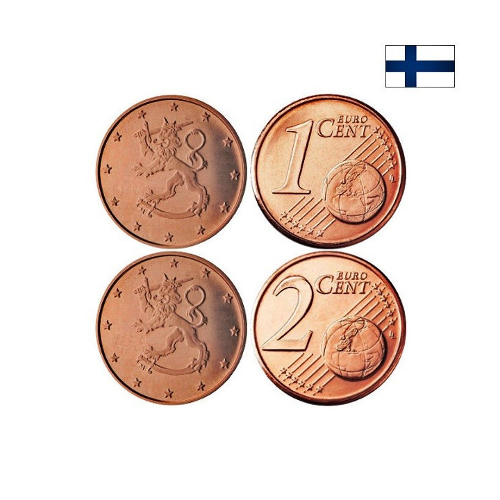 Finland 1 & 2 Euro Cents 2006 UNC