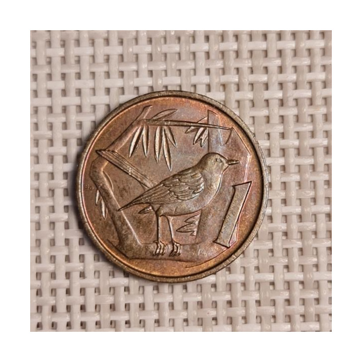 Cayman Islands 1 Cent 1972 KM-1 XF