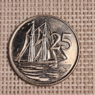 Cayman Islands 25 Cents 2008 KM-134 VF