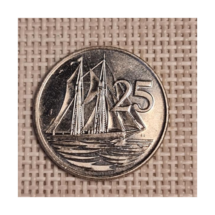 Cayman Islands 25 Cents 2008 KM-134 VF