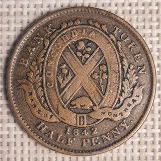 Canada 1/2 Penny 1842 KM-Tn18 VF