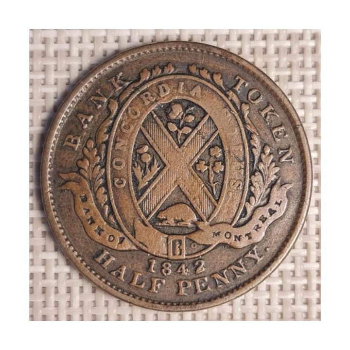 Canada 1/2 Penny 1842 KM-Tn18 VF