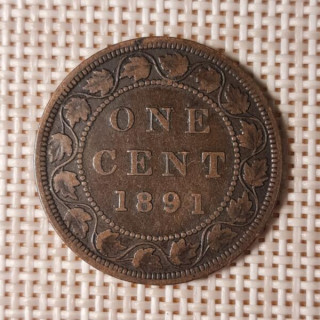 Canada 1 Cent 1891 KM-7 VF