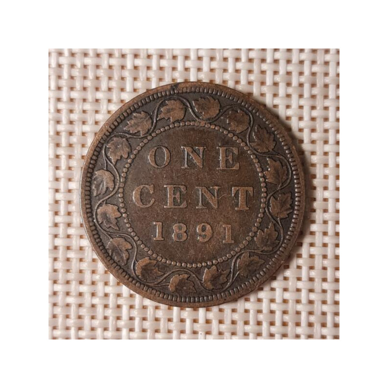 Canada 1 Cent 1891 KM-7 VF