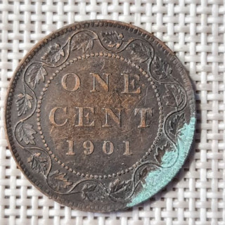 Canada 1 Cent 1901 KM-7 VF