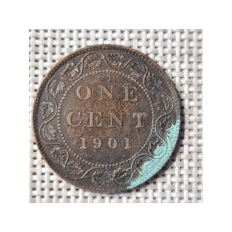 Canada 1 Cent 1901 KM-7 VF