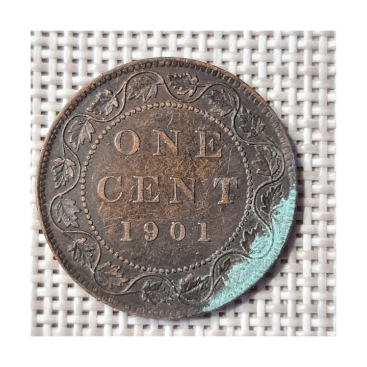 Canada 1 Cent 1901 KM-7 VF