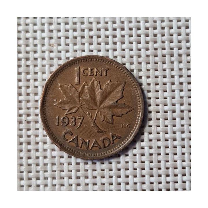 Canada 1 Cent 1937 KM-32 VF