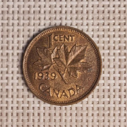 Canada 1 Cent 1939 KM-32 VF