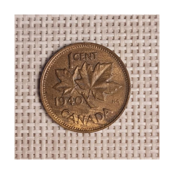 Canada 1 Cent 1940 KM-32 VF