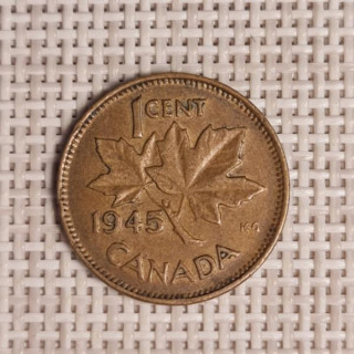 Canada 1 Cent 1945 KM-32 VF