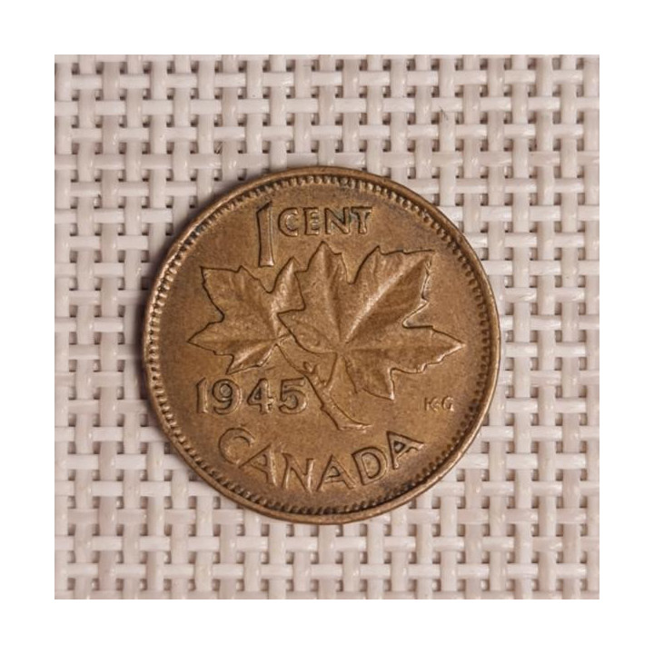 Canada 1 Cent 1945 KM-32 VF