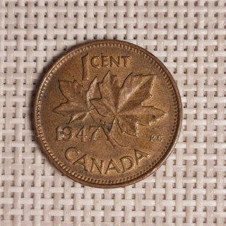 Canada 1 Cent 1947 KM-32 VF