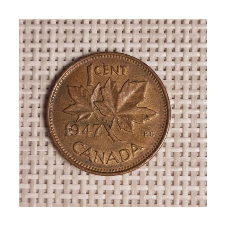 Canada 1 Cent 1947 KM-32 VF