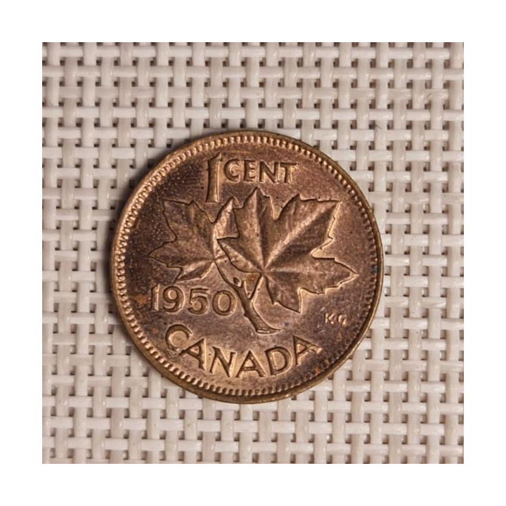Canada 1 Cent 1950 KM-41 VF