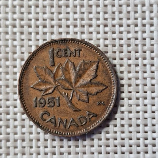 Canada 1 Cent 1951 KM-41 VF