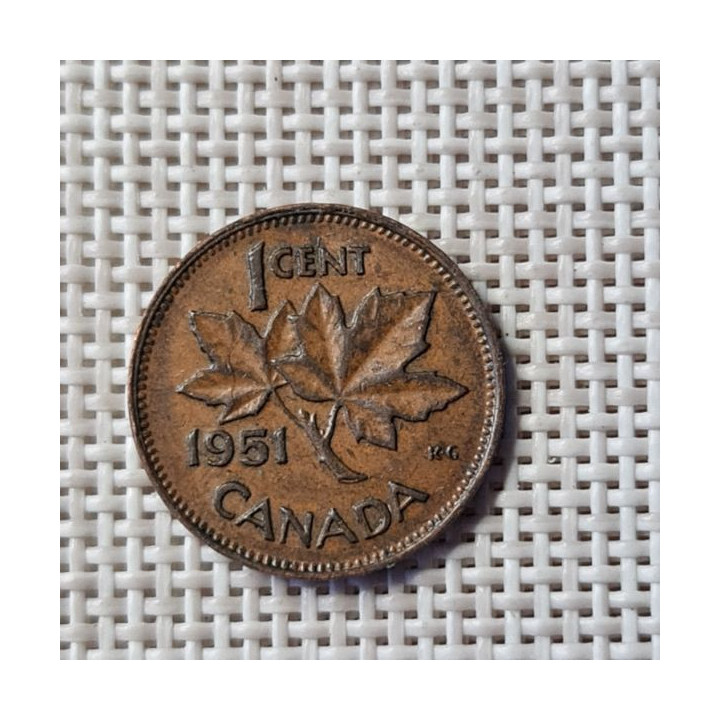 Canada 1 Cent 1951 KM-41 VF