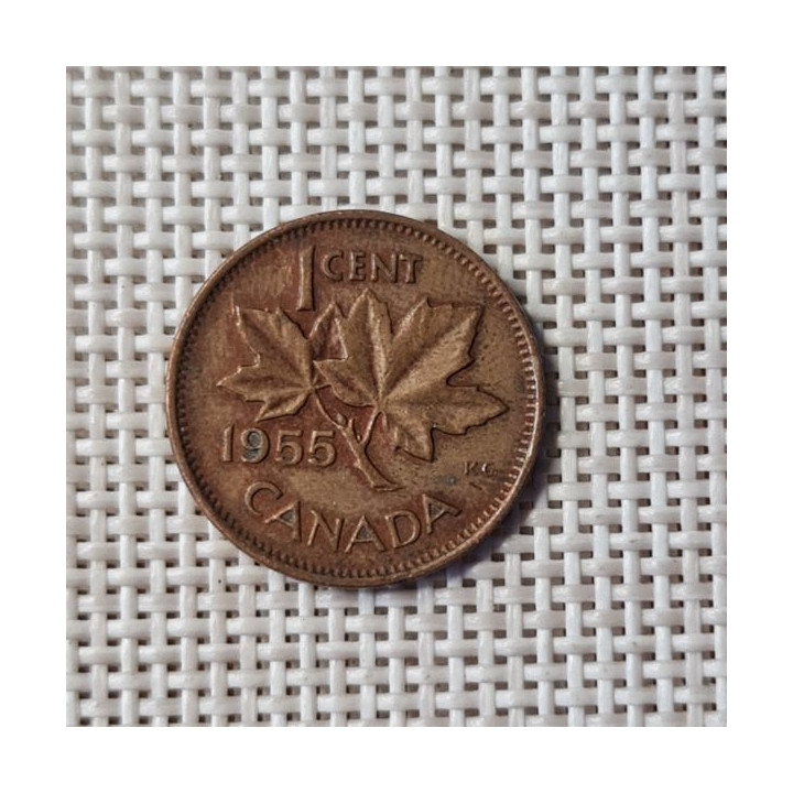 Canada 1 Cent 1955 KM-49 VF