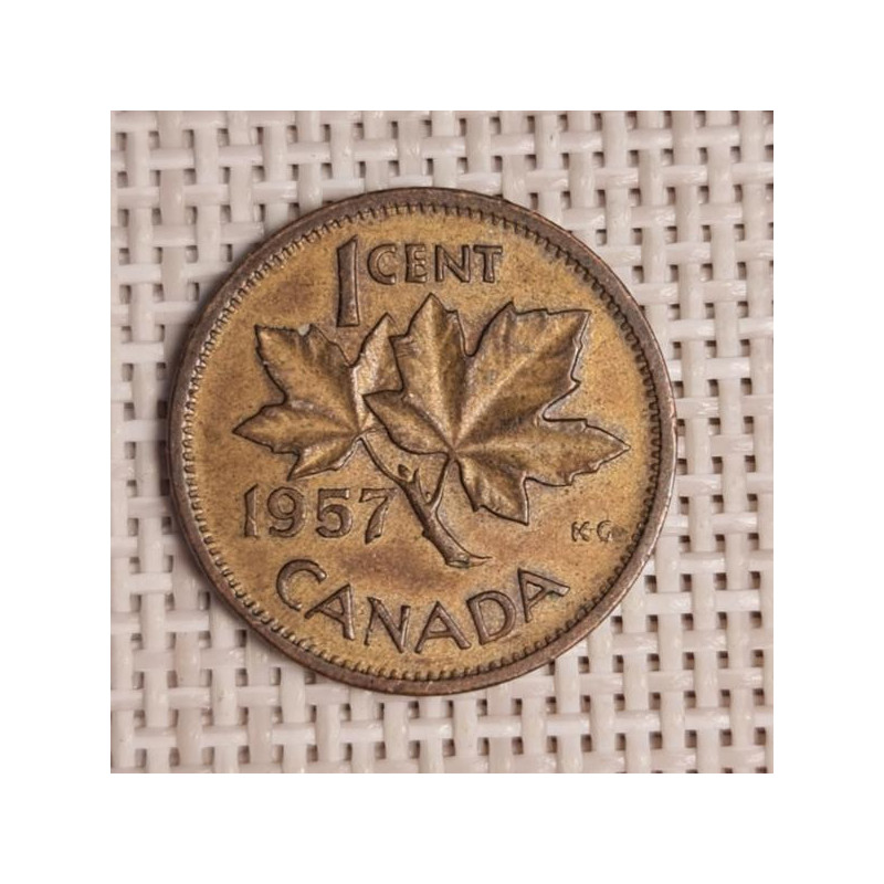 Canada 1 Cent 1957 KM-49 VF