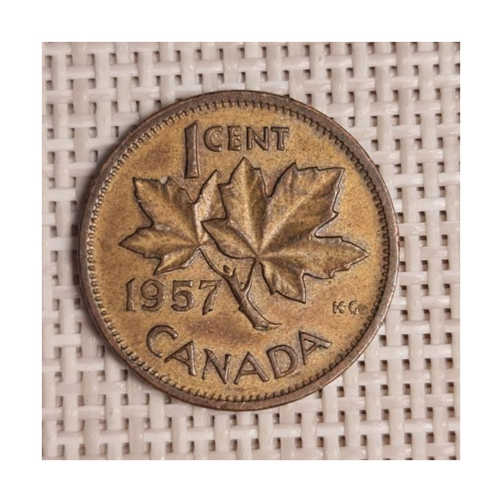 Canada 1 Cent 1957 KM-49 VF
