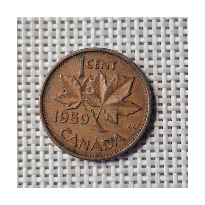 Canada 1 Cent 1959 KM-49 VF