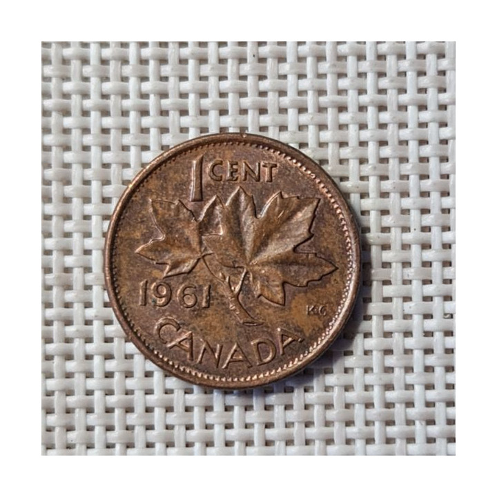 Canada 1 Cent 1961 KM-49 VF