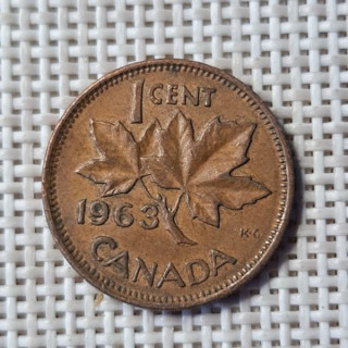 Canada 1 Cent 1963 KM-49 VF