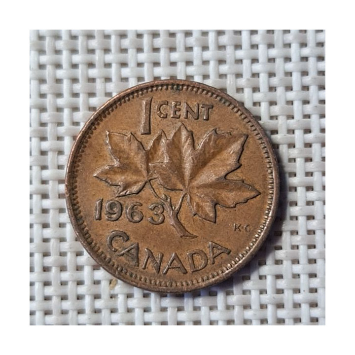 Canada 1 Cent 1963 KM-49 VF