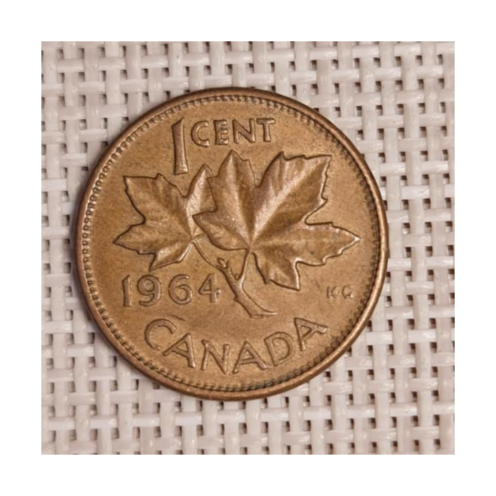 Canada 1 Cent 1964 KM-49 VF