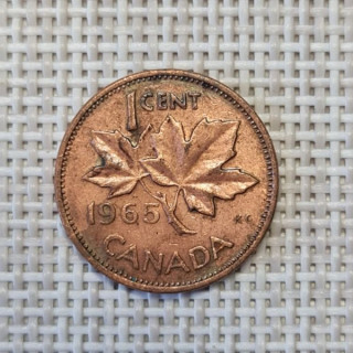Canada 1 Cent 1965 KM-59 VF