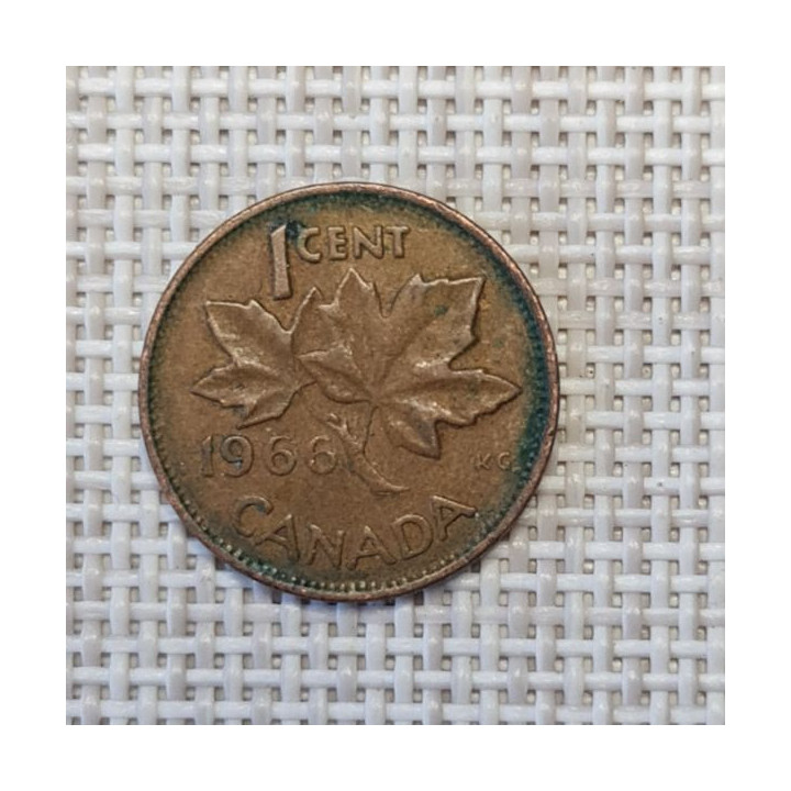 Canada 1 Cent 1966 KM-59 VF