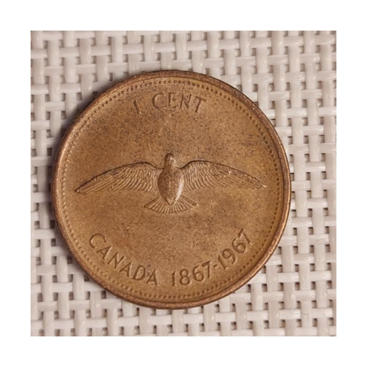Canada 1 Cent 1967 "Canada" KM-65 VF