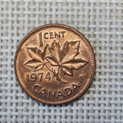 Canada 1 Cent 1974 KM-59 VF