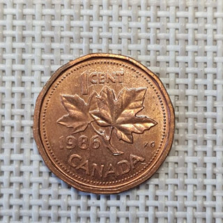 Canada 1 Cent 1986 KM-132 VF
