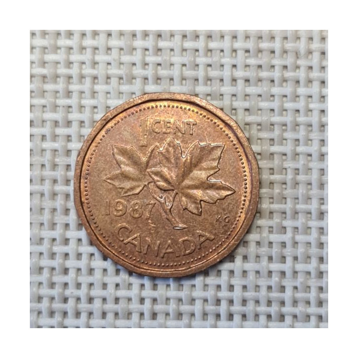 Canada 1 Cent 1987 KM-132 VF