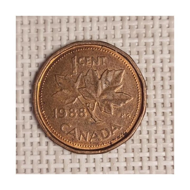 Canada 1 Cent 1988 KM-132 VF