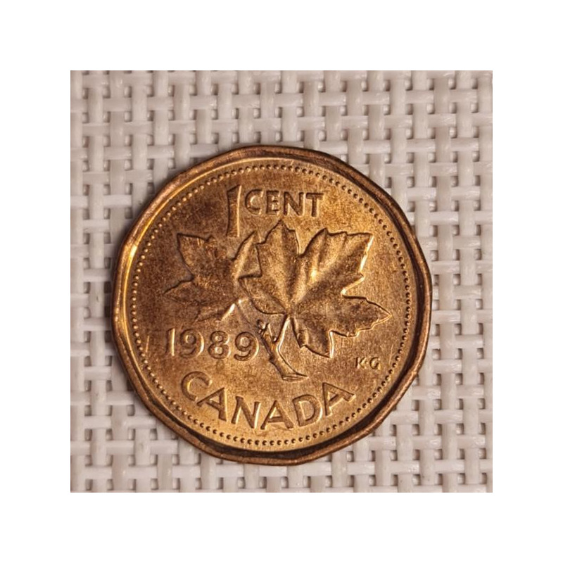 Canada 1 Cent 1989 KM-132 VF