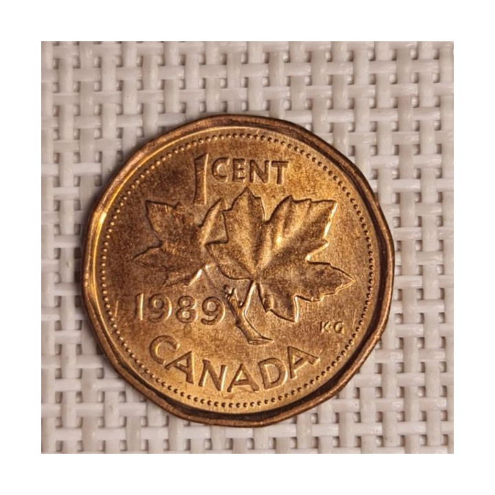 Canada 1 Cent 1989 KM-132 VF