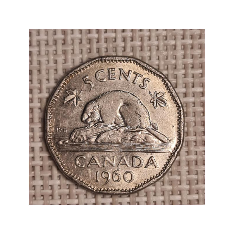 Canada 5 Cents 1960 KM-50a VF