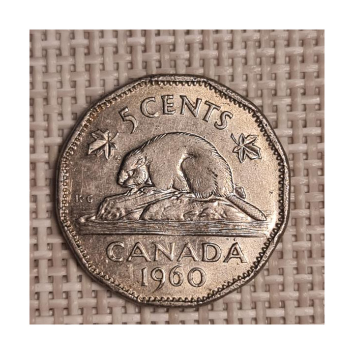 Canada 5 Cents 1960 KM-50a VF