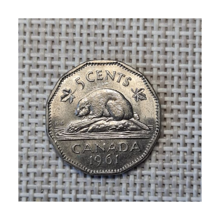 Canada 5 Cents 1961 KM-50a VF