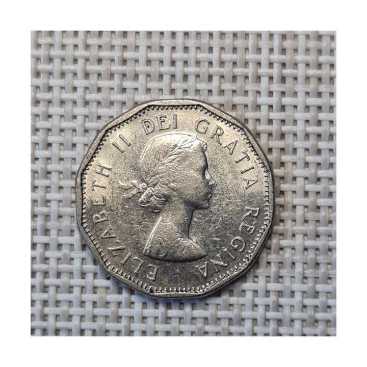 Canada 5 Cents 1961 KM-50a VF